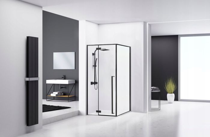Душевая кабина Rea Fargo 90x90 R/L черный матовый