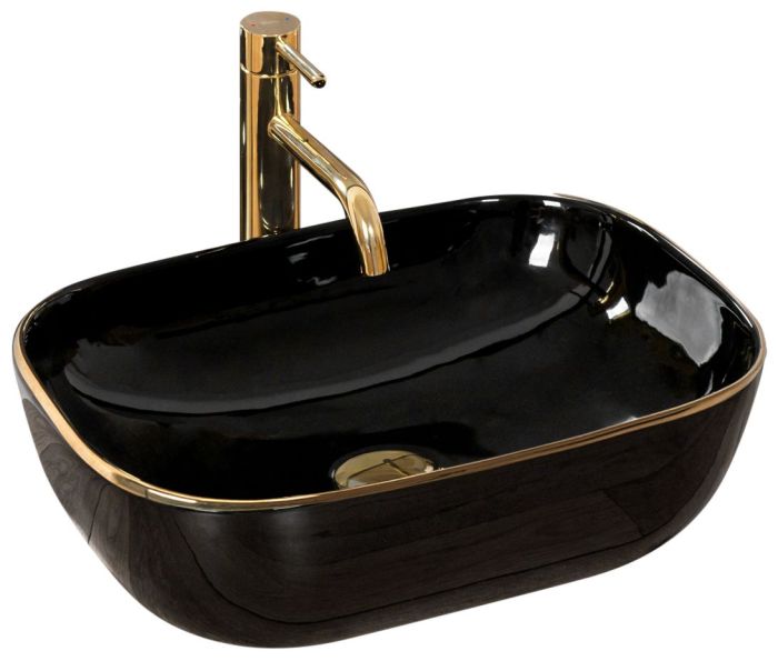 Раковина накладная Rea Belinda 465х330х135 черный