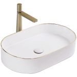 Раковина накладна Rea Nadia Edge 610х385х120 білий