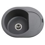 Мойка гранитная Bretta Round 600х470х220  серый металлик