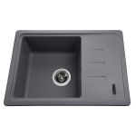 Мойка гранитная Bretta Compact 620х435х200  серый металлик
