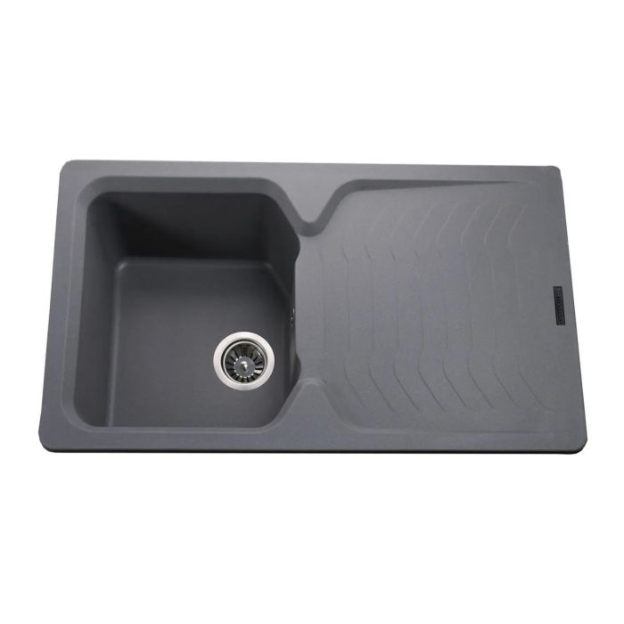 Мойка гранитная Bretta Teca 860х500х190  серый металлик