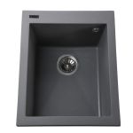 Мойка гранитная Bretta Quadro 500х410х200 серый металлик