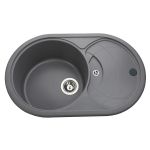 Мойка гранитная Bretta Panamera 780х500х190  серый металлик