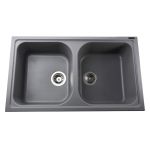 Мойка гранитная Bretta Longrand 860х500х205  серый металлик