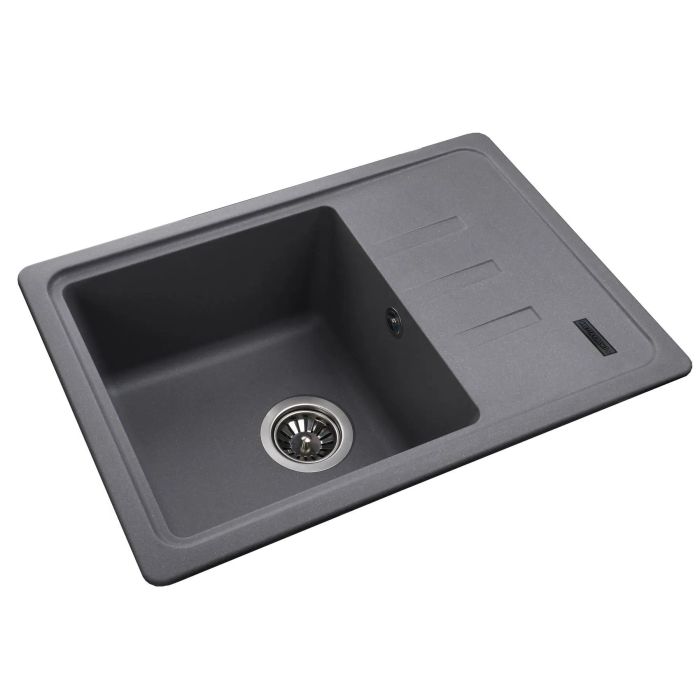 Мойка гранитная Bretta Compact 620х435х200  серый металлик