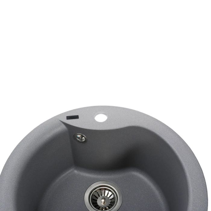 Мойка гранитная Bretta Rondo 485х215 серый металлик