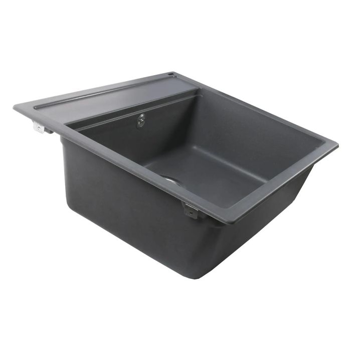 Мойка гранитная Bretta Universal 570х510х190 серый металлик