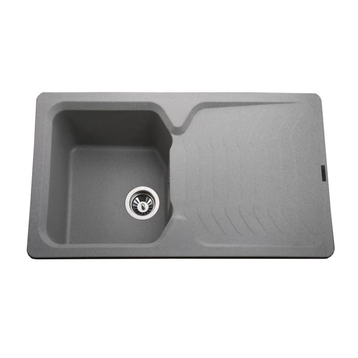 Мойка гранитная Bretta Teca 860х500х190  серый камень