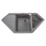 Мойка гранитная Bretta Zegna 1000х500х219  серый камень