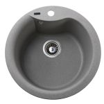 Мойка гранитная Bretta Rondo 485х215 серый камень
