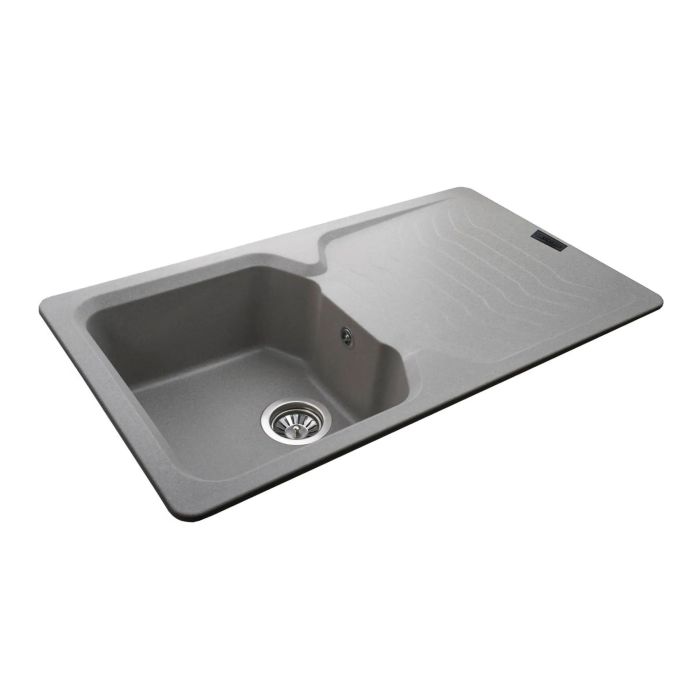 Мойка гранитная Bretta Teca 860х500х190  серый камень