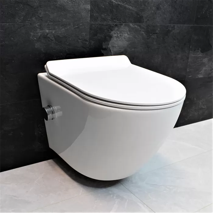 Унитаз-биде подвесной Dusel Levita Mix DWHT10201130М со смесителем и сиденьем Slim Soft-Close