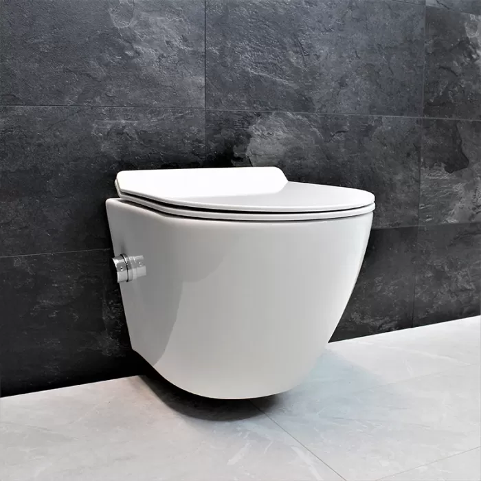 Унитаз-биде подвесной Dusel Levita Mix DWHT10201130М со смесителем и сиденьем Slim Soft-Close