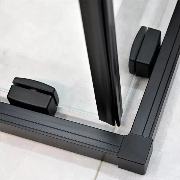 Душевая кабина Dusel DSL194B Black Matt, 90х90х190, дверь раздвижная, прозрачное стекло