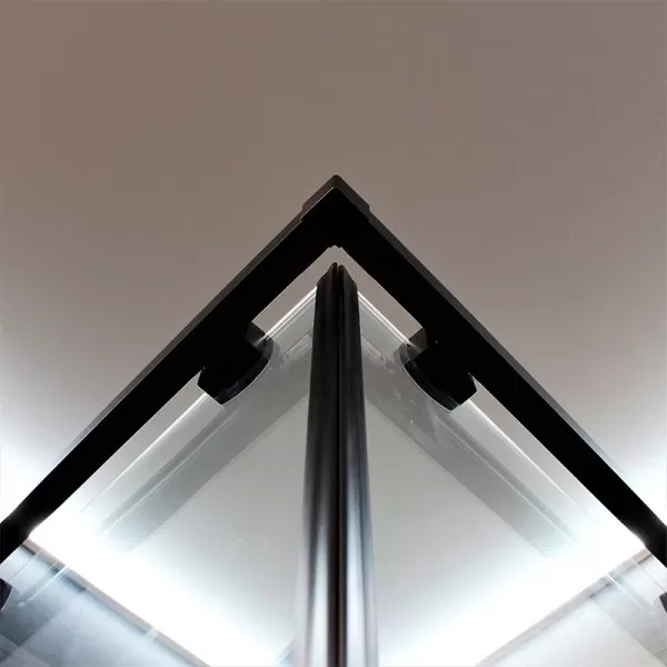 Душевая кабина Dusel DSL194B Black Matt, 90х90х190, дверь раздвижная, прозрачное стекло
