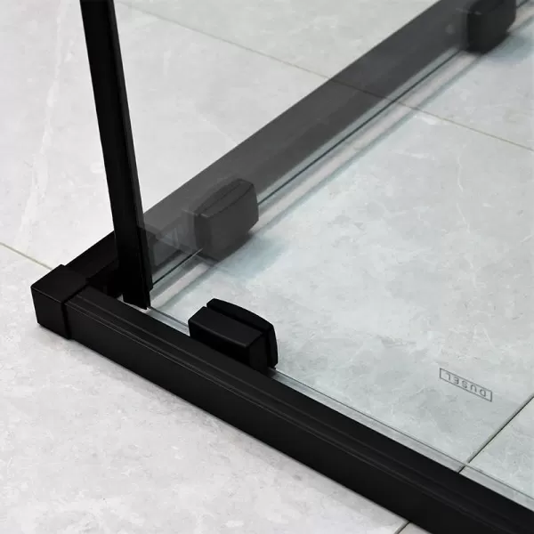 Душевая кабина Dusel DSL194B Black Matt, 90х90х190, дверь раздвижная, прозрачное стекло