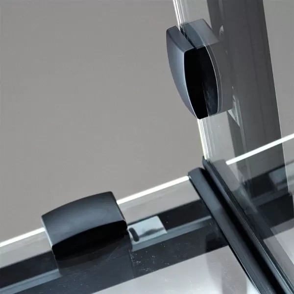 Душевая кабина Dusel DSL194B Black Matt, 90х90х190, дверь раздвижная, прозрачное стекло