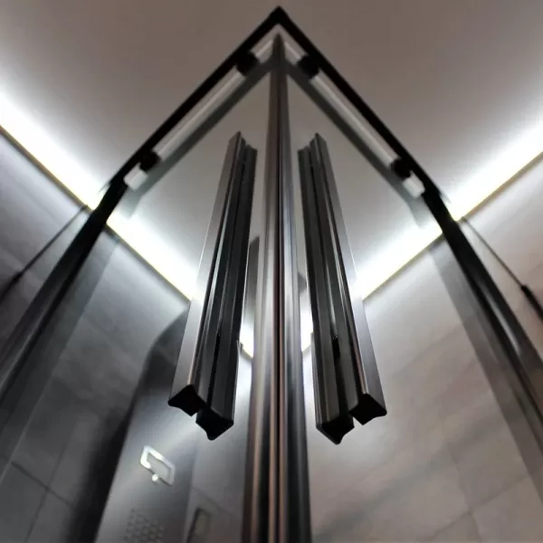 Душевая кабина Dusel DSL194B Black Matt, 90х90х190, дверь раздвижная, прозрачное стекло