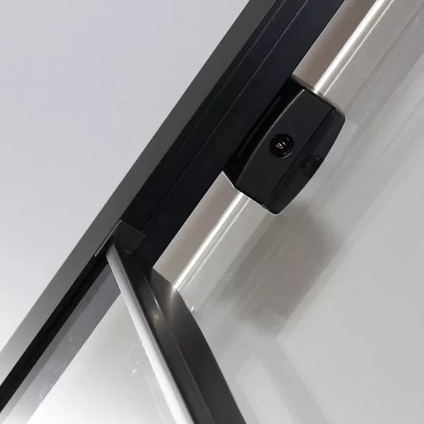 Душевая кабина Dusel DSL194B Black Matt 100х100х190, дверь раздвижная, прозрачное стекло