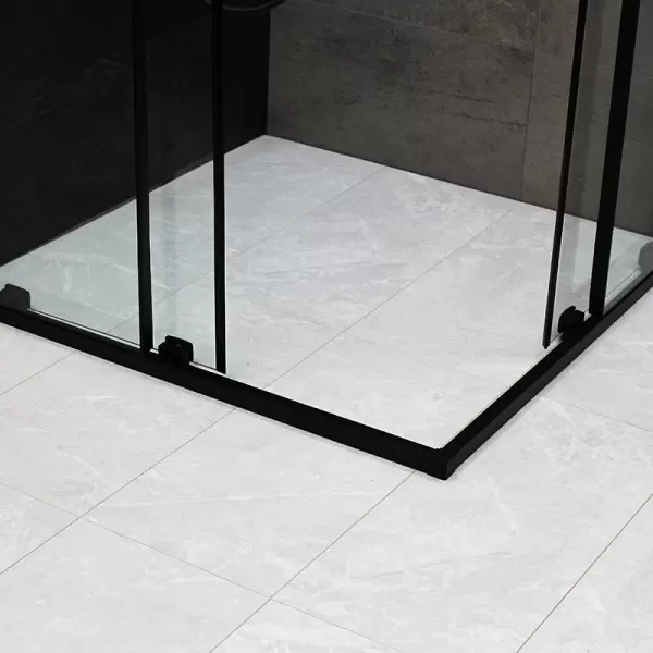 Душевая кабина Dusel DSL194B Black Matt 100х100х190, дверь раздвижная, прозрачное стекло