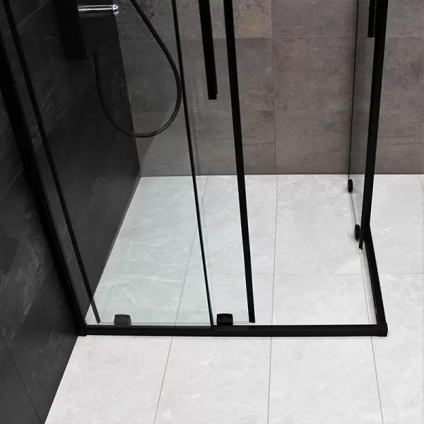 Душевая кабина Dusel DSL194B Black Matt 100х100х190, дверь раздвижная, прозрачное стекло