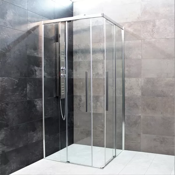 Душевая кабина Dusel DL194 Chrome 90х90х190, двери раздвижные, прозрачное стекло