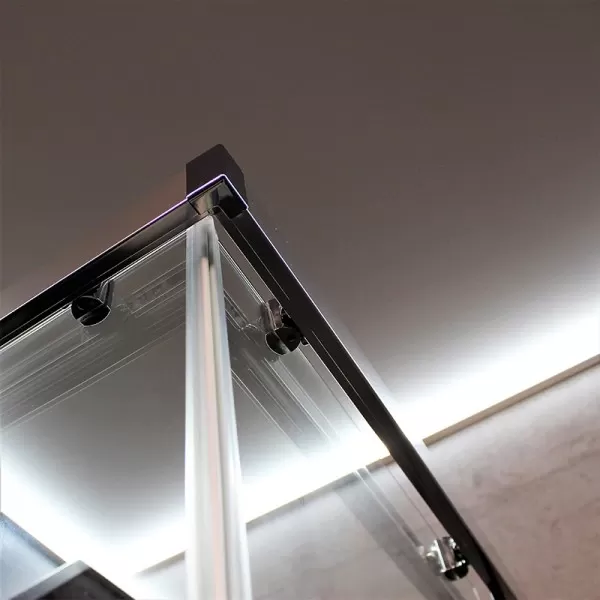 Душевая кабина Dusel DL194 Chrome 90х90х190, двери раздвижные, прозрачное стекло