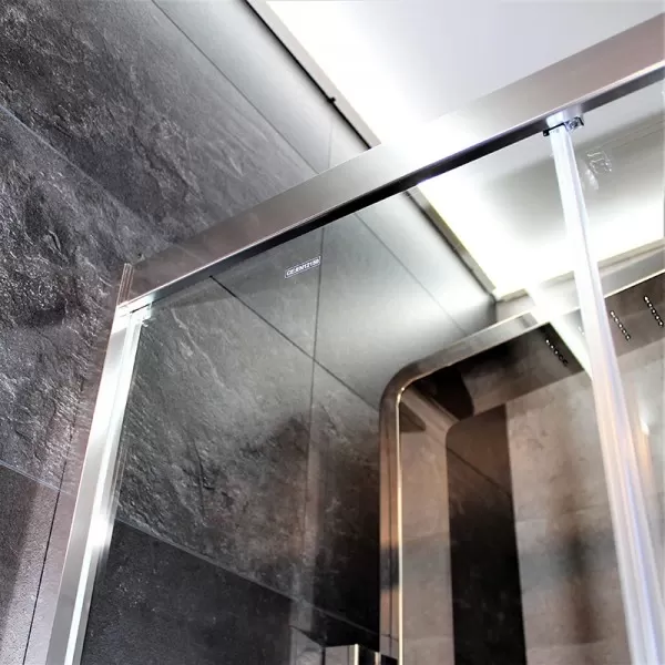 Душевая кабина Dusel DL194 Chrome 90х90х190, двери раздвижные, прозрачное стекло