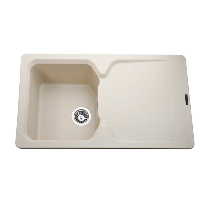 Мойка гранитная Bretta Teca 860х500х190  слоновая кость
