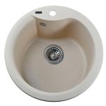 Мойка гранитная Bretta Rondo 485х215 слоновая кость