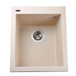 Мойка гранитная Bretta Quadro 500х410х200 слоновая кость