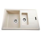 Мийка гранітна  Bretta Bretta 780х500х190  слонова кістка