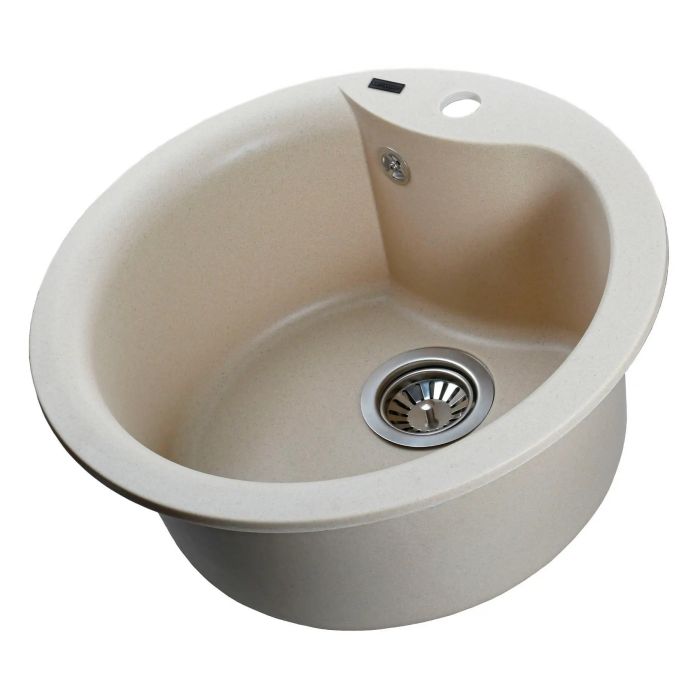Мойка гранитная Bretta Rondo 485х215 слоновая кость