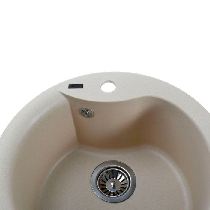 Мойка гранитная Bretta Rondo 485х215 слоновая кость