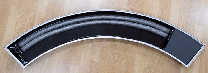 Конвектор внутрипольный радиусный Teplowatt 225х20 Turbo серый