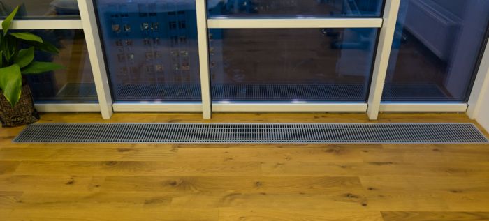 Конвектор внутрипольный Teplowatt 350х20 Eco серый дренаж