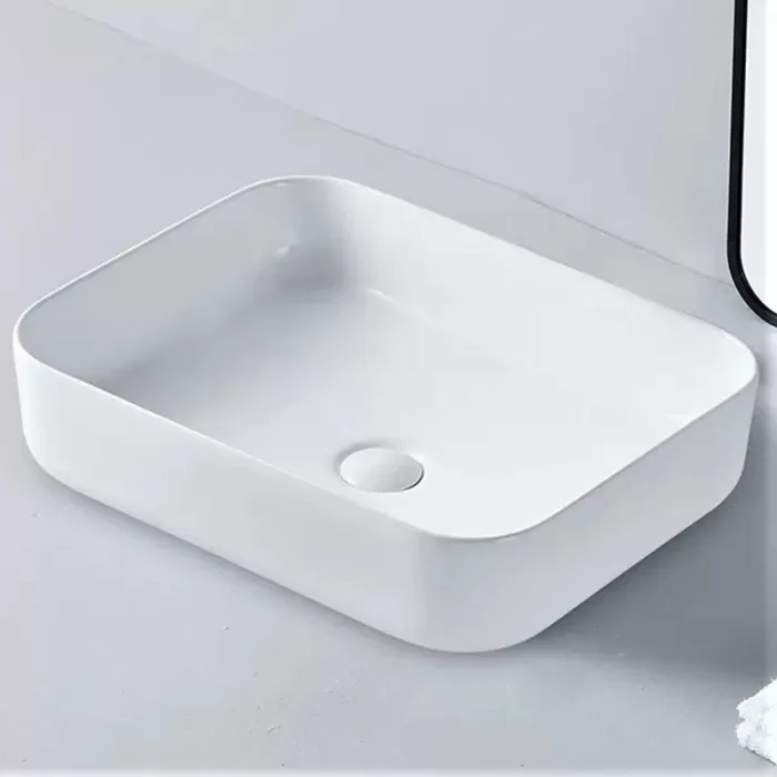 Раковина накладная Dusel Cubis 500251W 500х390х130 белый