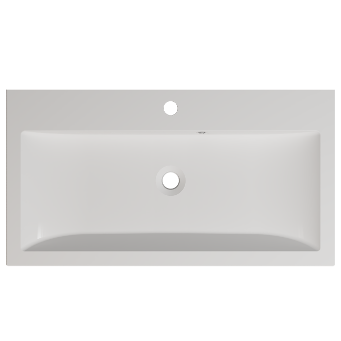 Раковина глянцевая врезная Amidicon Lagunа Slim 80 792х425 из литого камня