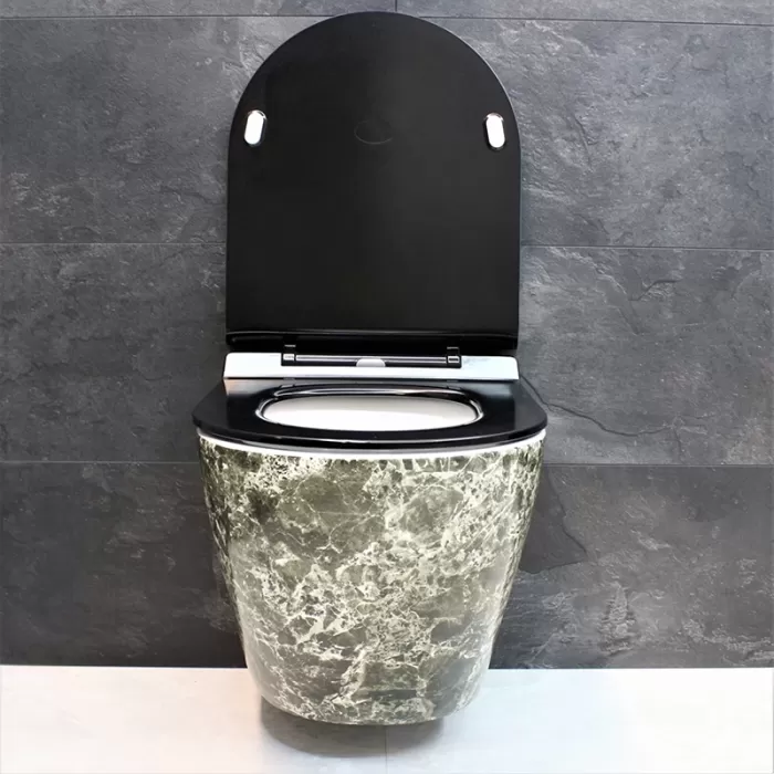 Унитаз подвесной Dusel Levita Marble DWHT10201130MS с сиденьем Soft Close дюропласт