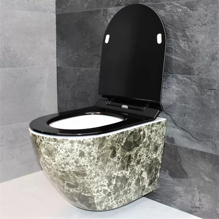 Унитаз подвесной Dusel Levita Marble DWHT10201130MS с сиденьем Soft Close дюропласт