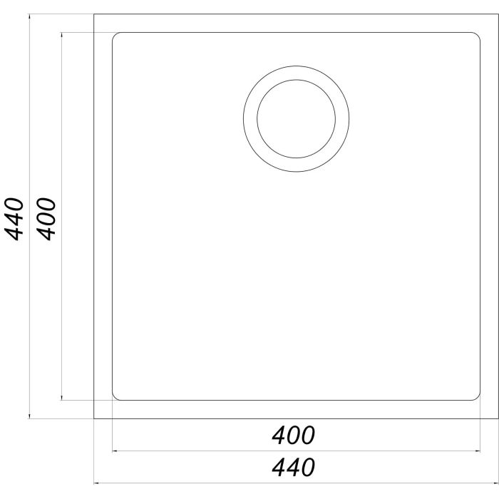 Мойка гранитная Bretta Maccan 440х440х190  мокко