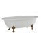 Ванна окремостояча глянцева Amidicon Olimpia 180х90 біла з литого каменю бронзові ніжки