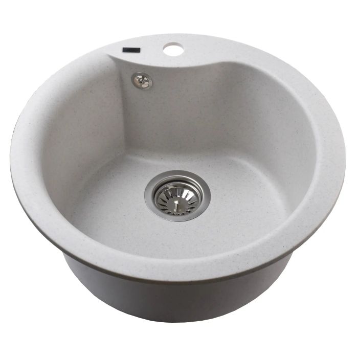 Мойка гранитная Bretta Rondo 485х215 жемчужина