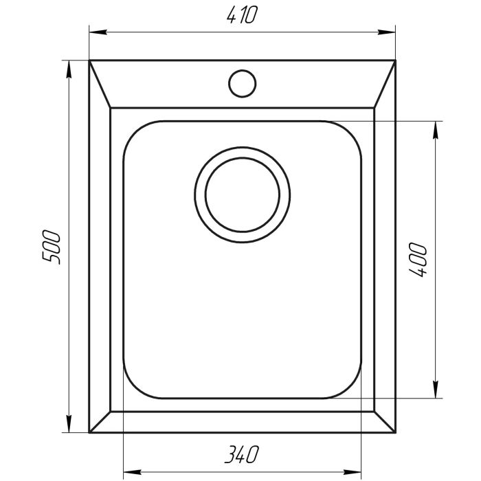 Мойка гранитная Bretta Quadro 500х410х200 мокко