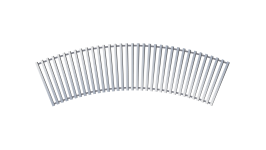 Решетка алюминиевая радиусная для конвектора Teplowatt 3500х265 с высотой 10 мм