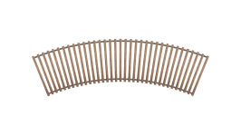 Решітка дерев'яна радіусна для конвектора Teplowatt Дуб 1500х265 з висотою 16 мм