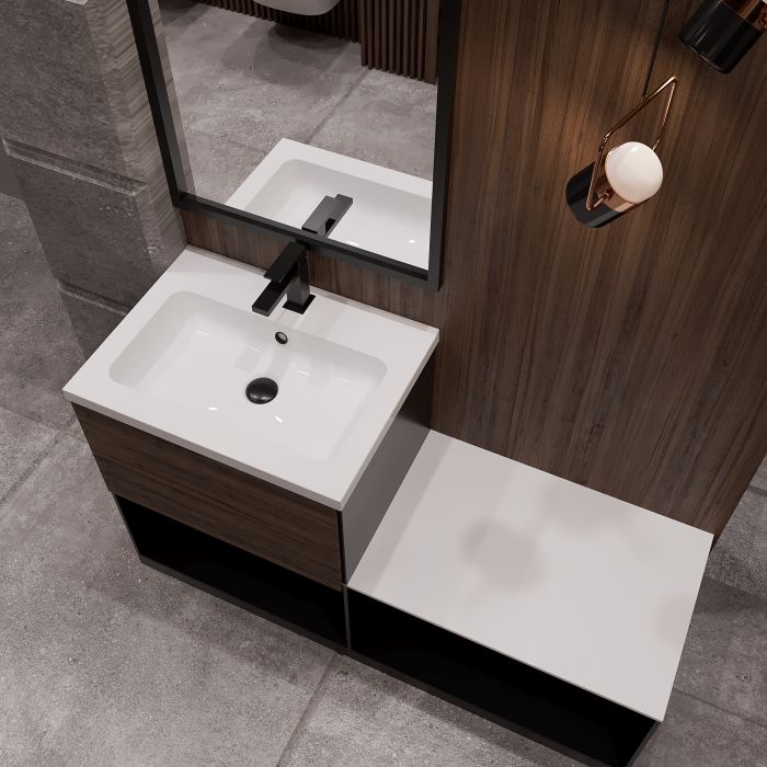 Раковина глянцевая врезная Amidicon Rodeo 70 700х450 из литого камня