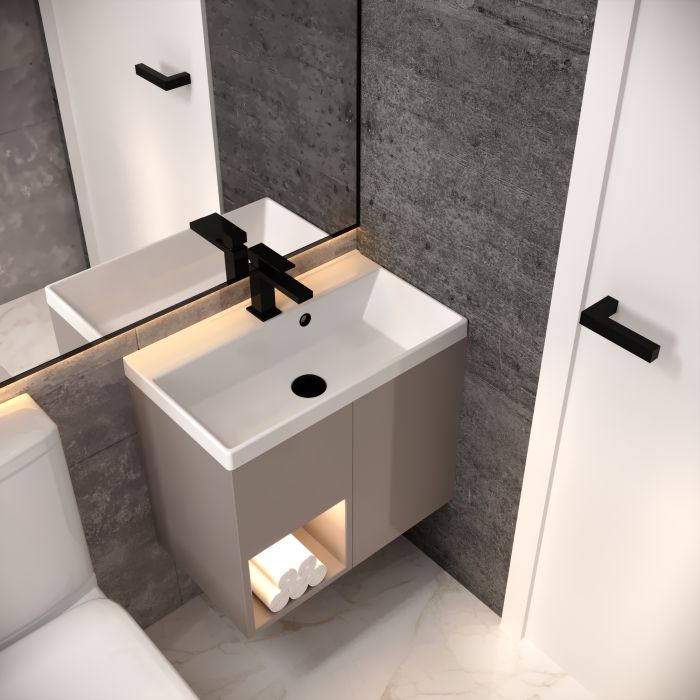 Раковина матовая врезная Amidicon Rubicon 60 600х350 из литого камня