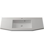 Раковина матовая врезная Amidicon Santo 110 1100х450 из литого камня